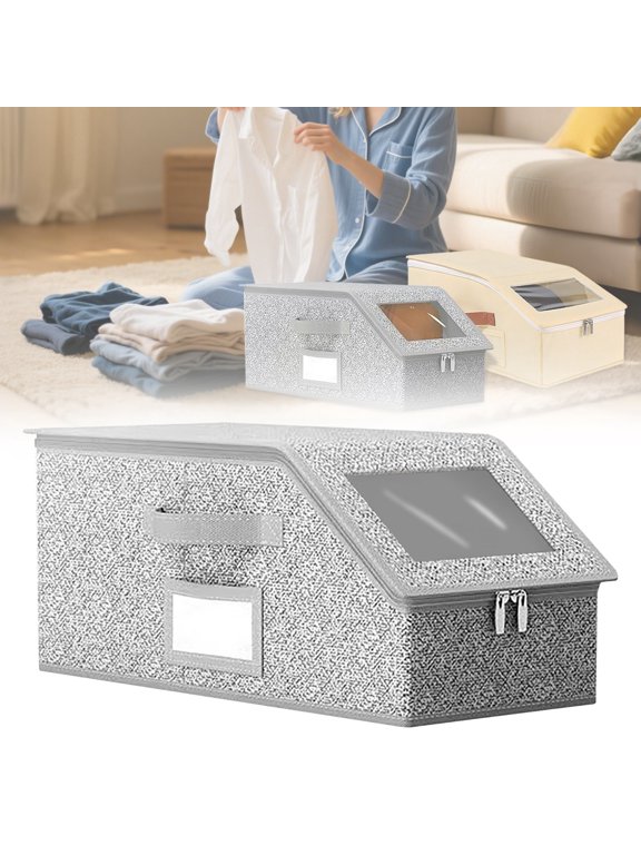 A Stackable Baseball Cap Storage Box, Non Woven Fabric Organizer for Hats