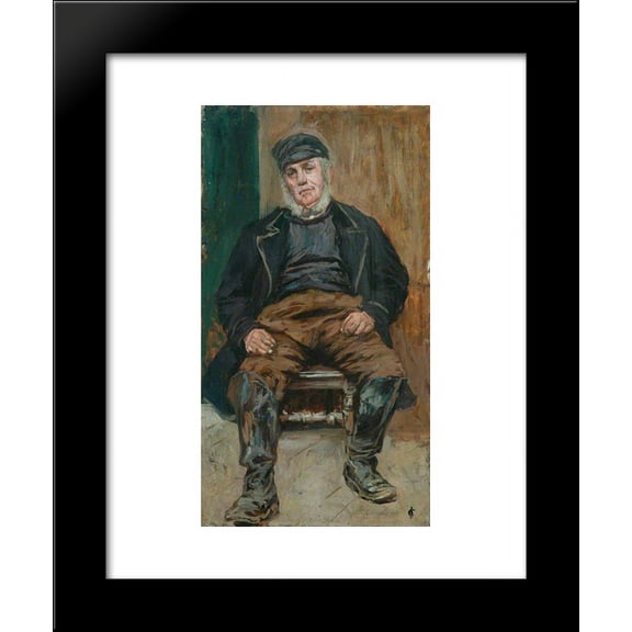 A Staithes Fisherman 20x24 Framed Art Print by James Charles