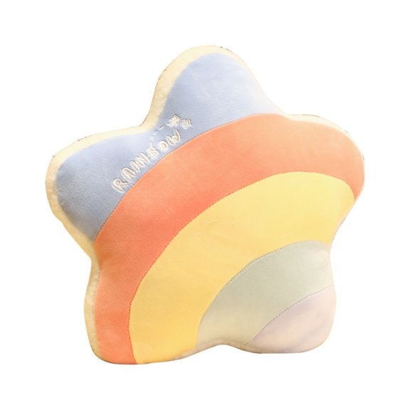 A Star Shaped Velvet Cuddle Pillow For Home Office Car Back Support Soft Cushion Nap Time