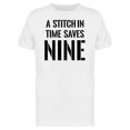 thumbnail image 1 of A Stitch In Time Saves 9 Tee Men's -Image by Shutterstock, 1 of 1