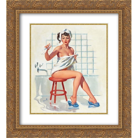 A Stool Pigeon 2x Matted 20x24 Gold Ornate Framed Art Print by Joyce Ballantyne