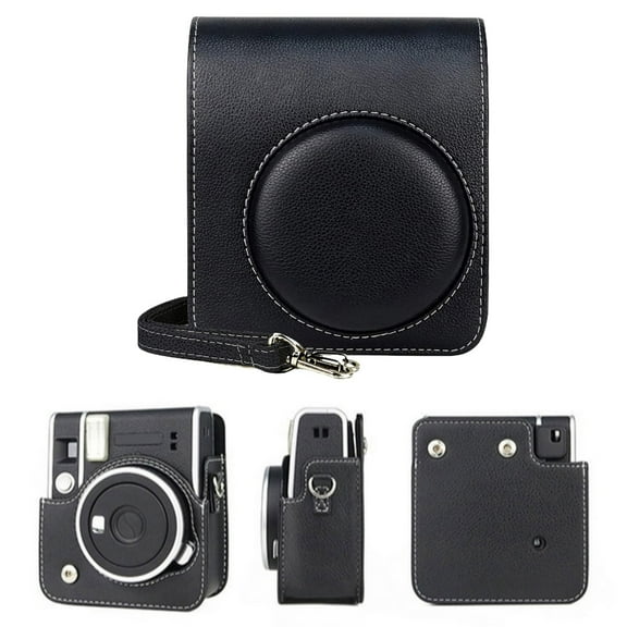 A Storage Bag,Instant Camera Bag For Mini 40 Bags Film Pu Leather Travel Camera Cover Compact Phone Case With Removable Shoulder Strap