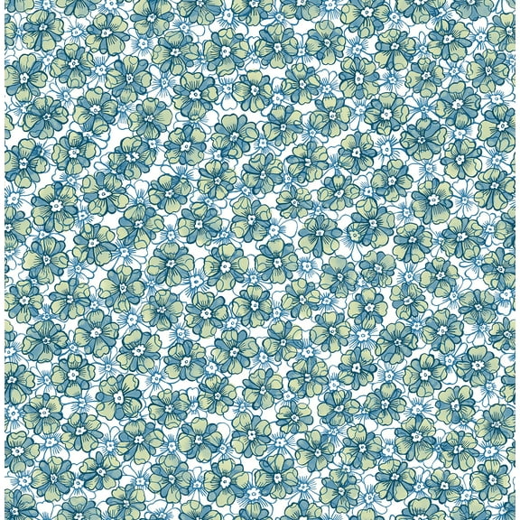 A-Street Prints Allison Blue Floral Wallpaper