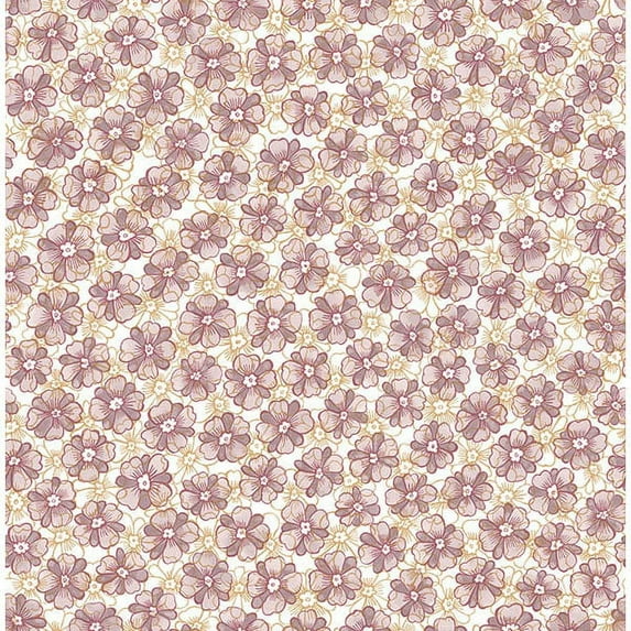 A-Street Prints Allison Lavender Floral Wallpaper, 20.5-in by 33-ft, 56.4 sq. ft