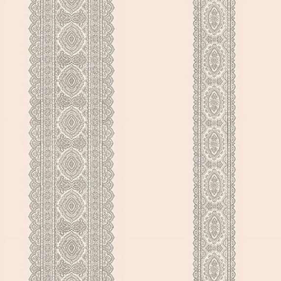 A-Street Prints Brynn Grey Paisley Stripe Wallpaper