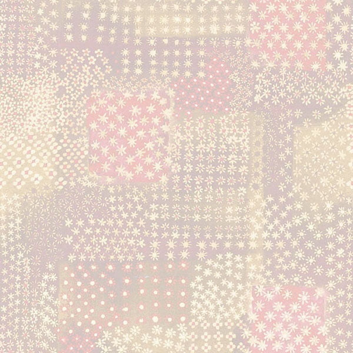 A-Street Prints Flower Power Pink Patchwork Wallpaper