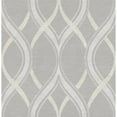 thumbnail image 1 of A-Street Prints Frequency Grey Ogee Wallpaper, 1 of 7