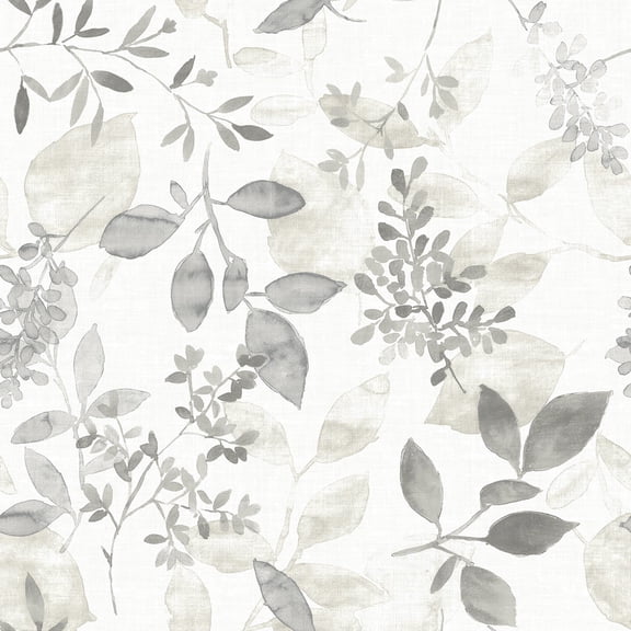 A-Street Prints Gossamer Grey Botanical Wallpaper