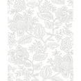 thumbnail image 1 of A-Street Prints Larkin Grey Floral Wallpaper, 1 of 3