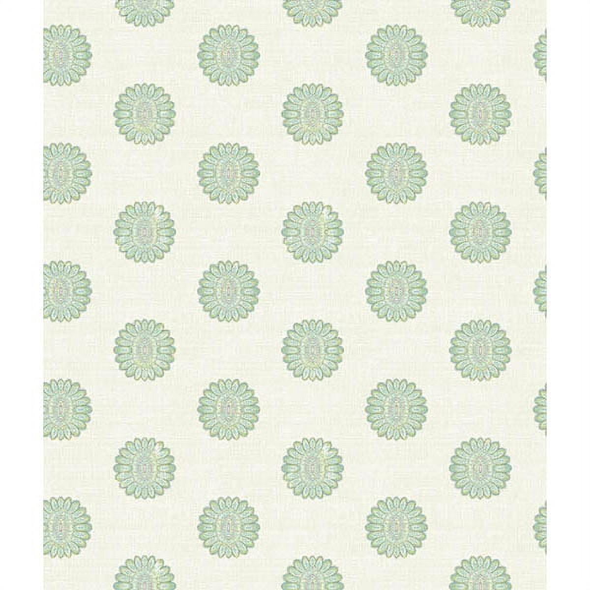 A-Street Prints Lise Turquoise Medallion Wallpaper