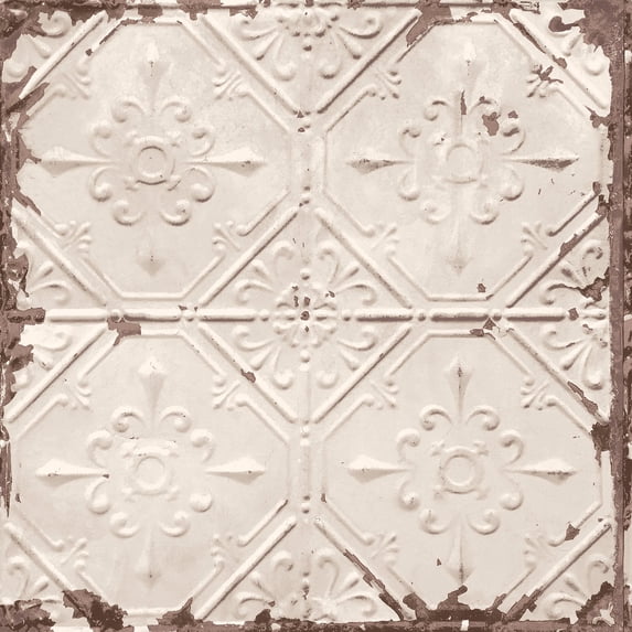 A-Street Prints Tin Ceiling Distressed Tiles Wallpaper
