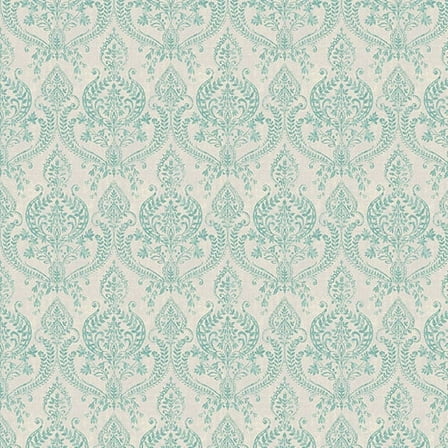 A-Street Prints Waverly Turquoise Petite Damask Wallpaper