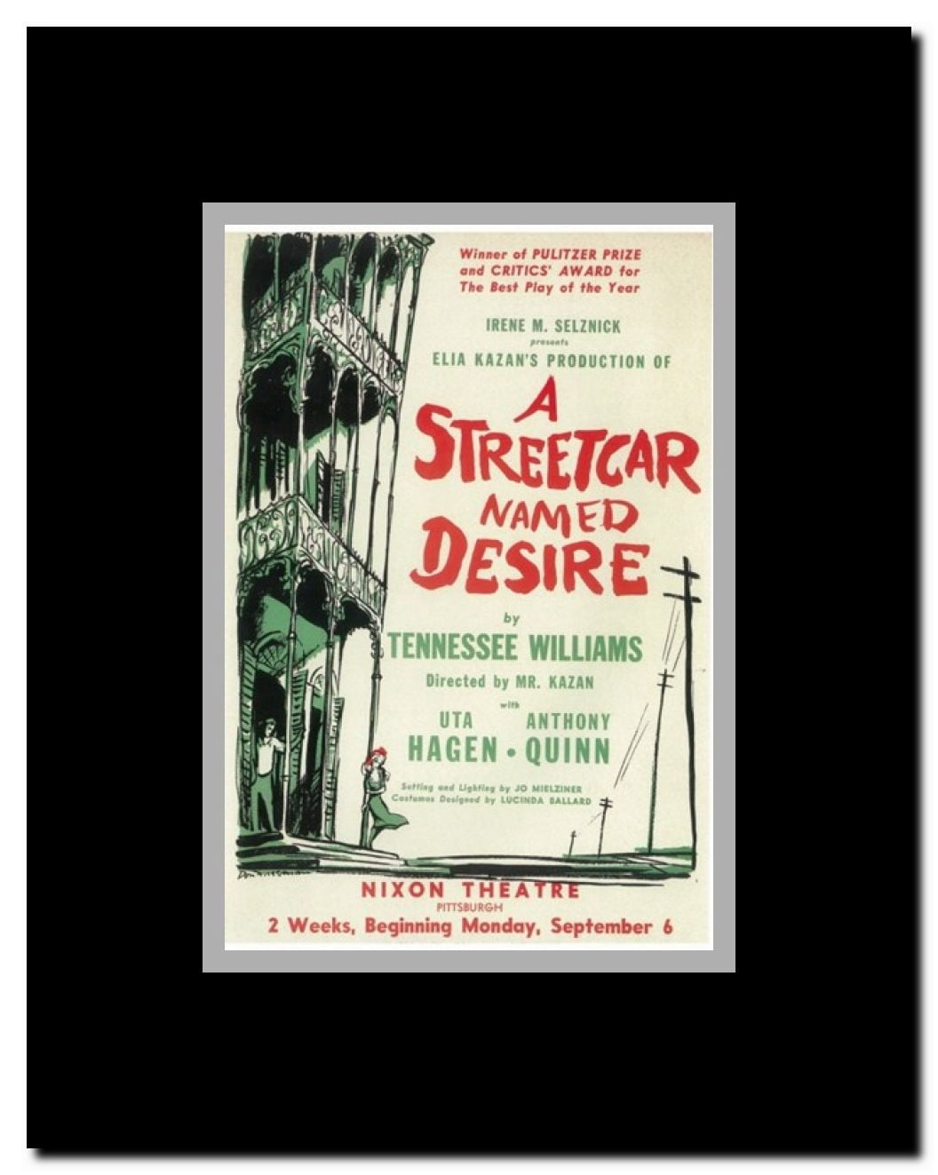 A Streetcar Named Desire (Broadway) Framed Movie Poster