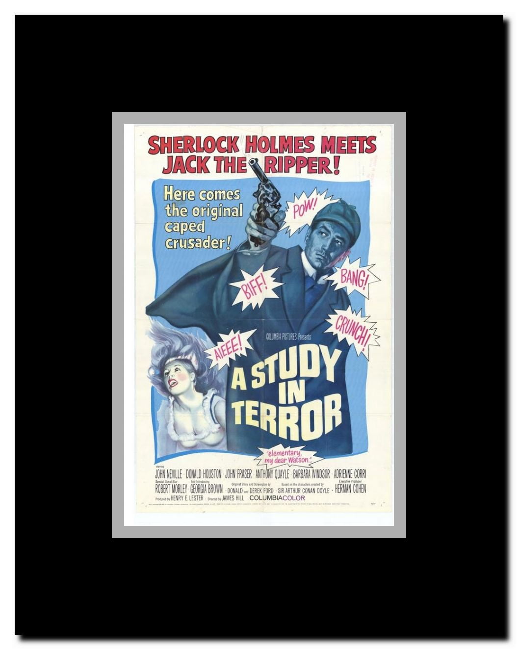 A Study in Terror Framed Movie Poster