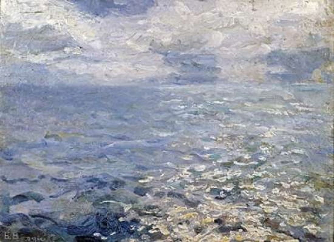 A Study of Sun On The Sea Canvas Art - Emilio Boggio (18 x 24)