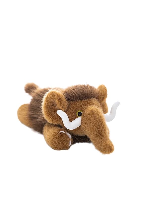 A Stuffed Mammoth Plush Toy For Kids Simulation Animal Doll Soft And Friendly With Keychain