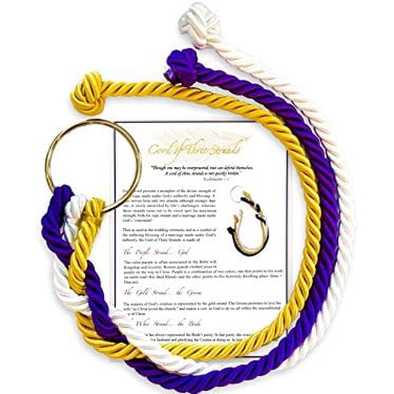 A Stunning Cord of Three Strands Wedding Knot with Ceremony Card$$Home Decor, Kitchen, & Other