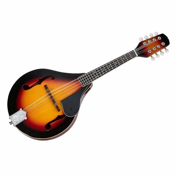 A Style Acoustic Mandolin for Adults Beginners, 8 String Right Handed with Pickguard, Basswood Body Rosewood Fingerboard and Bridge, Sunset