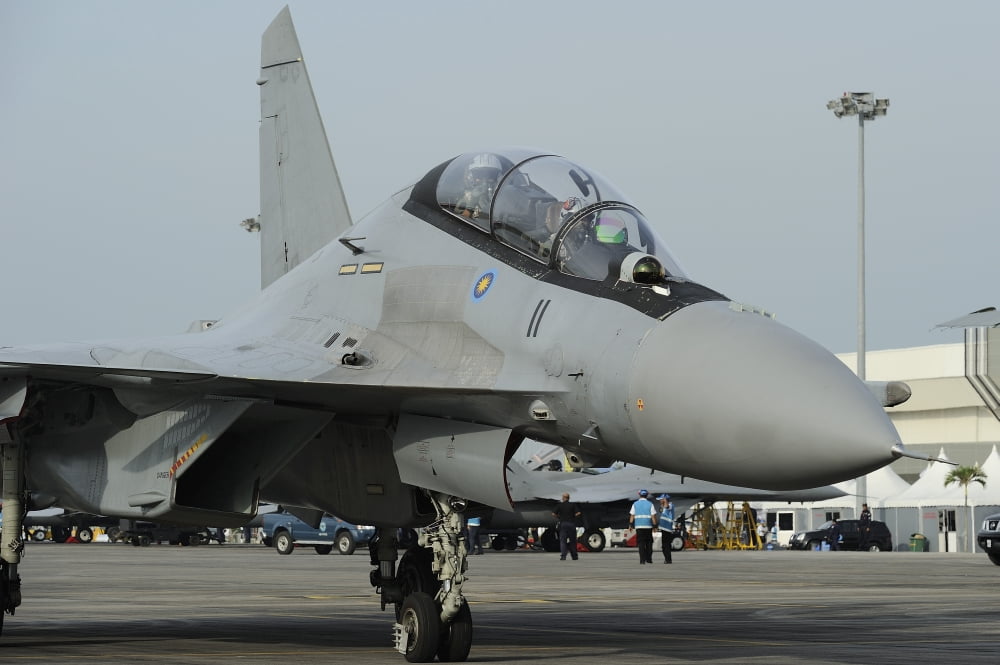 A Sukhoi Su-30MKM of the Royal Malaysian Air Force Canvas Art - Remo GuidiStocktrek Images (35 x 23)