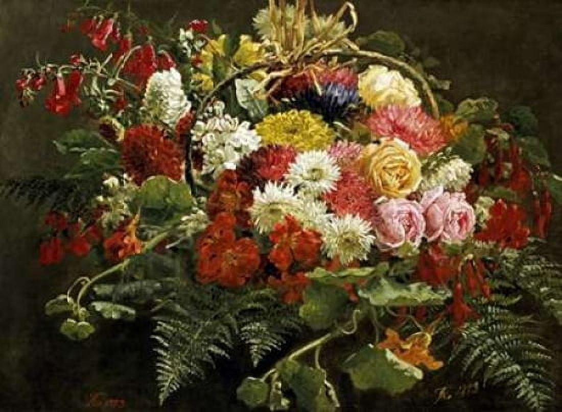 A Summer Bouquet Canvas Art - Anthonie Eleonore Christensen (18 x 24)