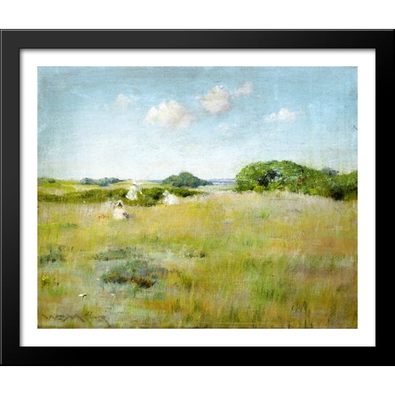 A Summer Day 34x28 Large Black Wood Framed Print Art by William Merritt Chase