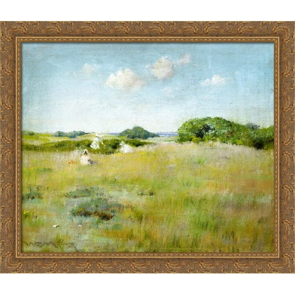 A Summer Day 34x28 Large Gold Ornate Wood Framed Canvas Art by William Merritt Chase