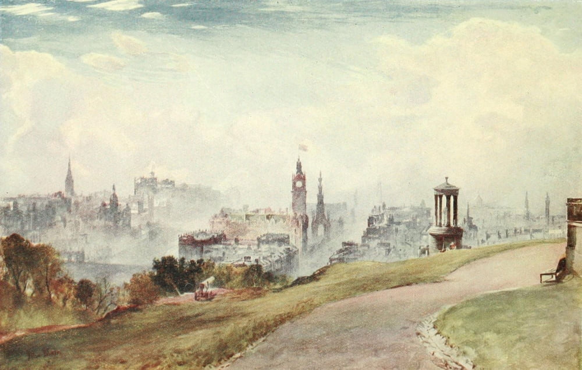 A Summer in Skye 1912 Edinburgh from Calton Hill Canvas Art - John Blair (18 x 24)