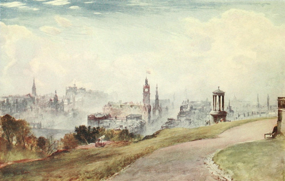 A Summer in Skye 1912 Edinburgh from Calton Hill Canvas Art - John Blair (24 x 36)