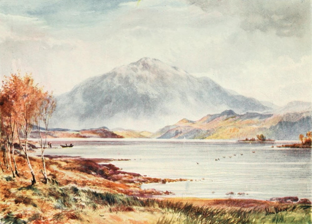 A Summer in Skye 1912 Loch Achray Canvas Art - John Blair (18 x 24)