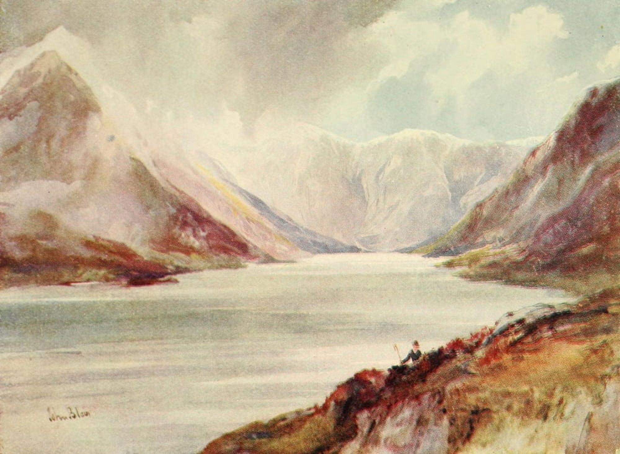 A Summer in Skye 1912 Loch Coruisk Skye Canvas Art - John Blair (24 x 36)