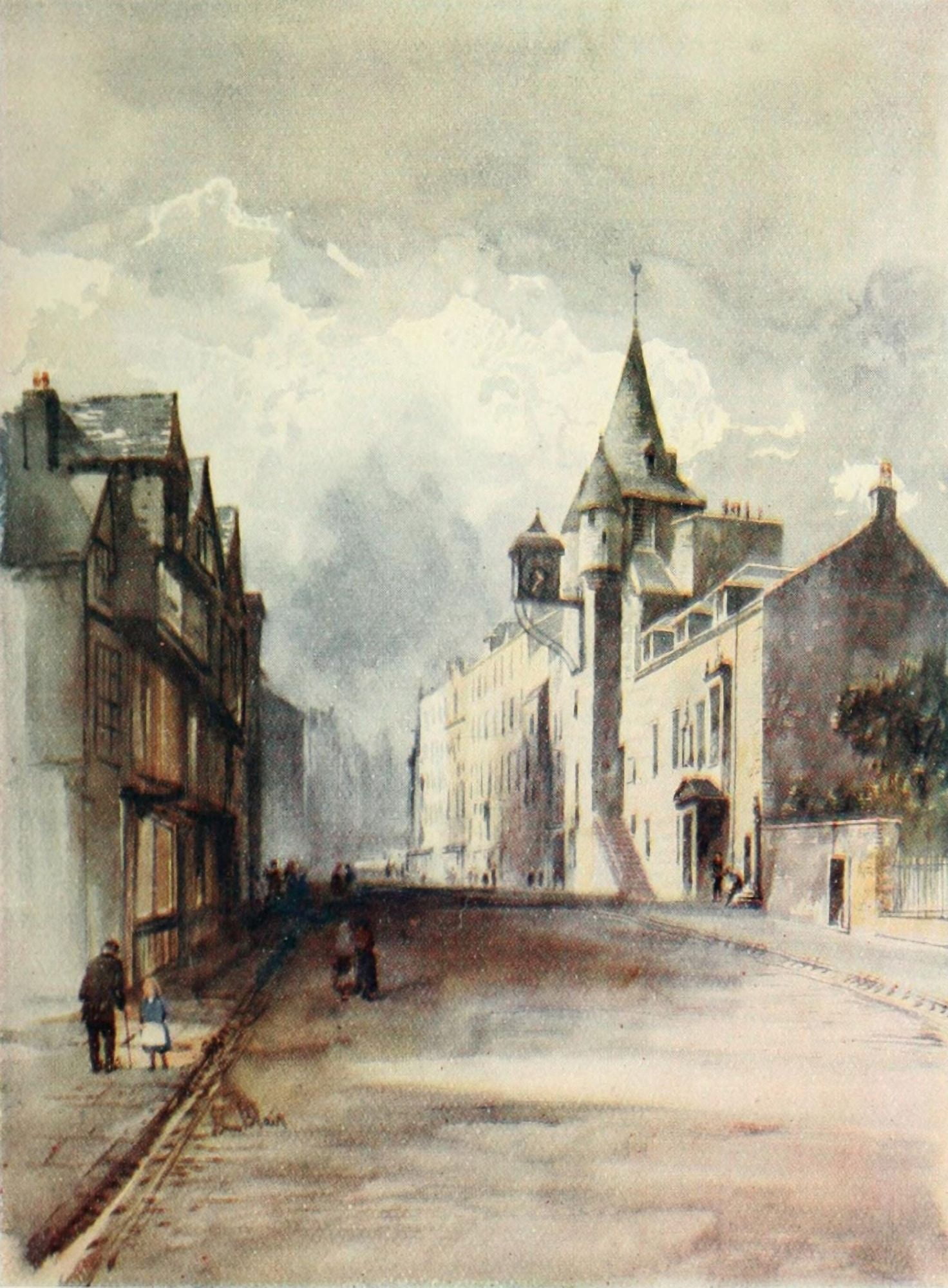 A Summer in Skye 1912 The Canongate Tolbooth Canvas Art - John Blair (24 x 36)