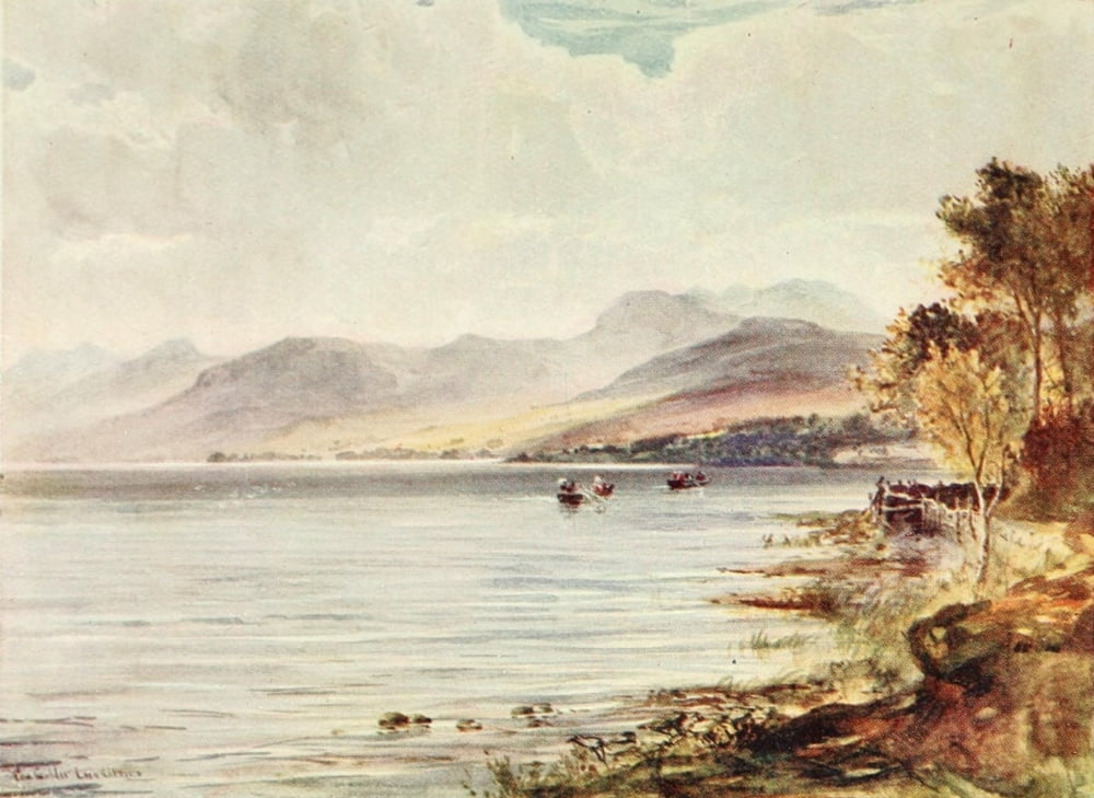 A Summer in Skye 1912 The Cobbler from Loch Katrine Canvas Art - John Blair (24 x 36)