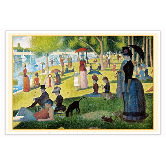 A Sunday Afternoon On La Grande Jatte by Georges Seurat c.1884 - Master Art Print (Unframed) 12in x 18in