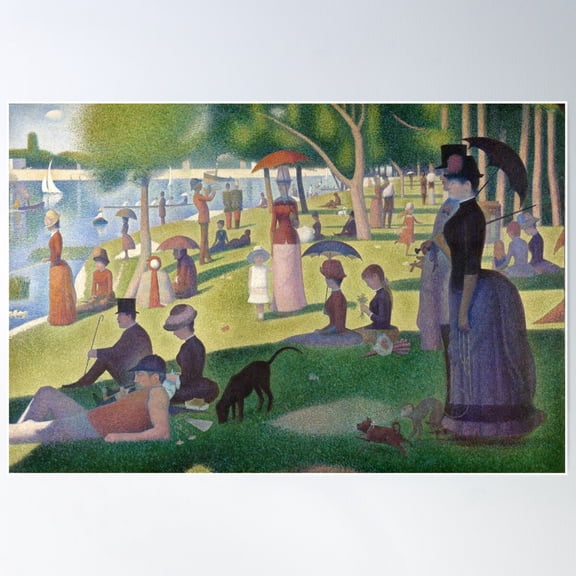 A Sunday Afternoon On The Island Of La Grande Jatte - Georges Seurat Poster Wall Art, Modern Wall Decor For Living Room Bedroom, 8x12 UNFRAMED