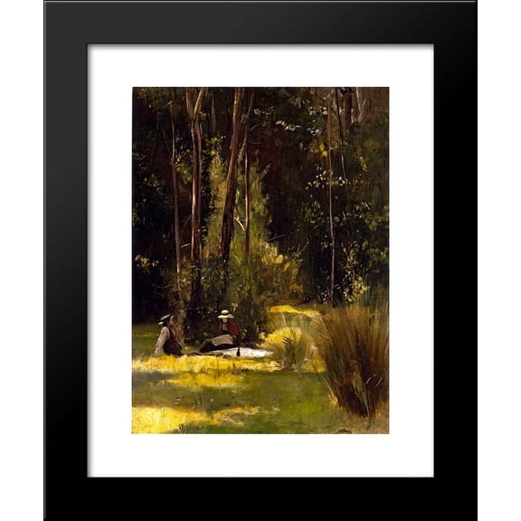 A Sunday Afternoon Picnic at Box Hill 20x24 Framed Art Print by Tom Roberts