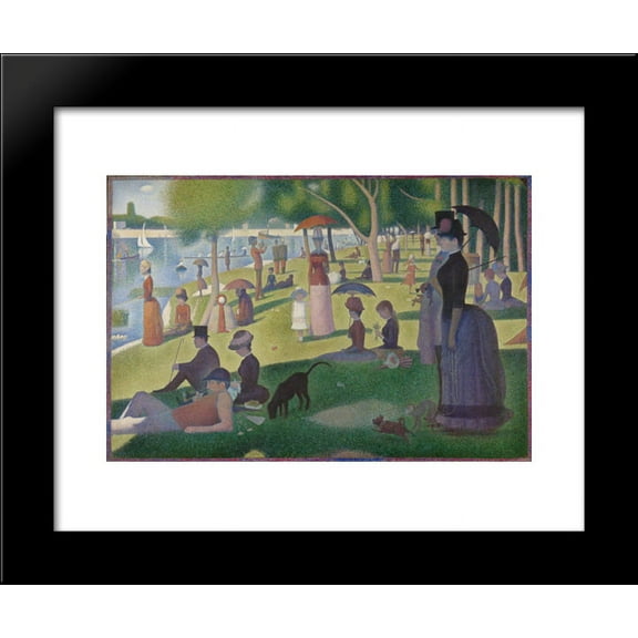 A Sunday on La Grande Jatte -1884 20x24 Framed Art Print by Georges Seurat