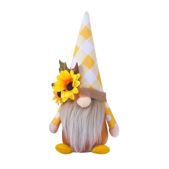 A Sunflower Male Gnome Doll 10 Inch Plush Faceless Goblin Decoration For Home Festival Valentine Day