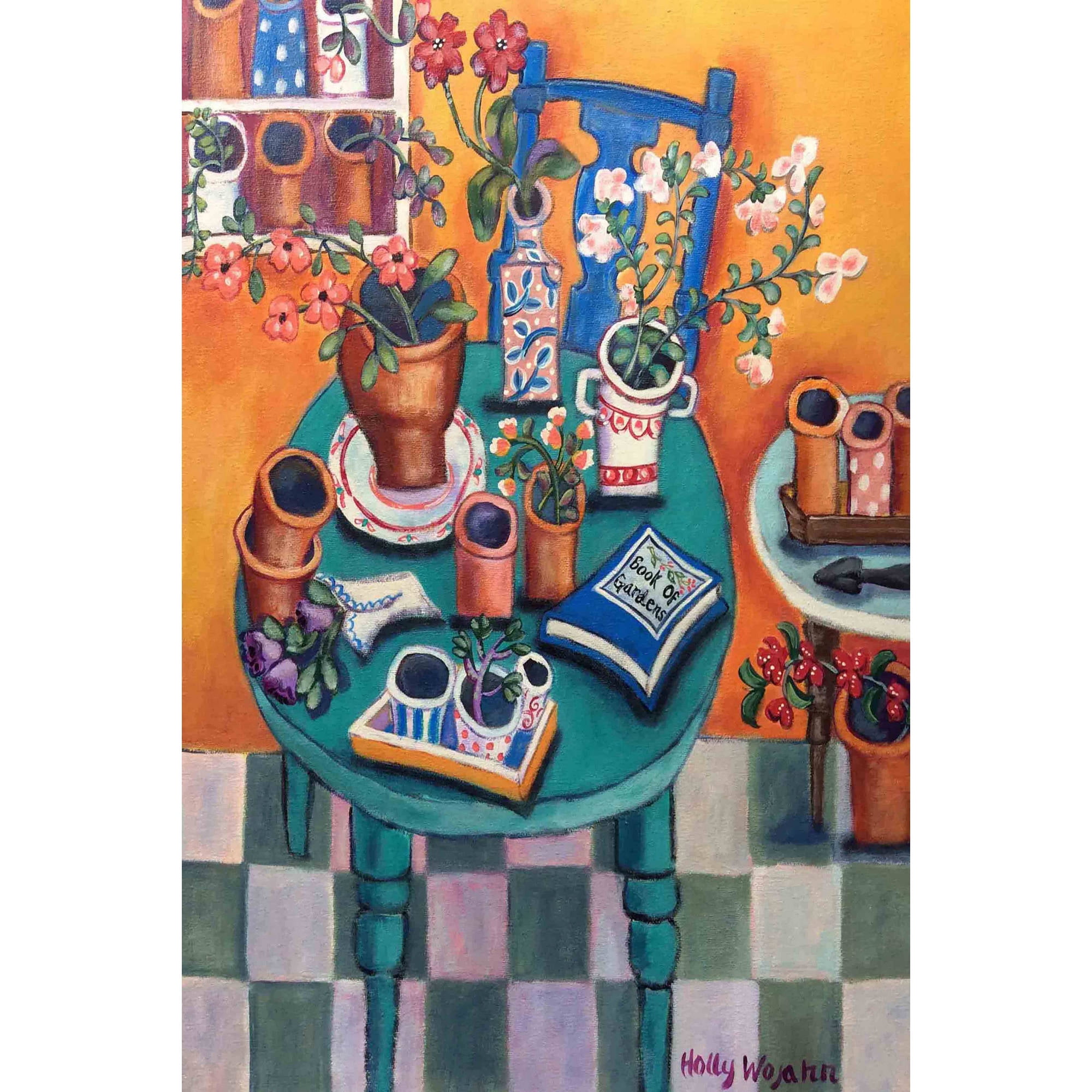 "A Sunny Garden Room" Painting Print on Wrapped Canvas