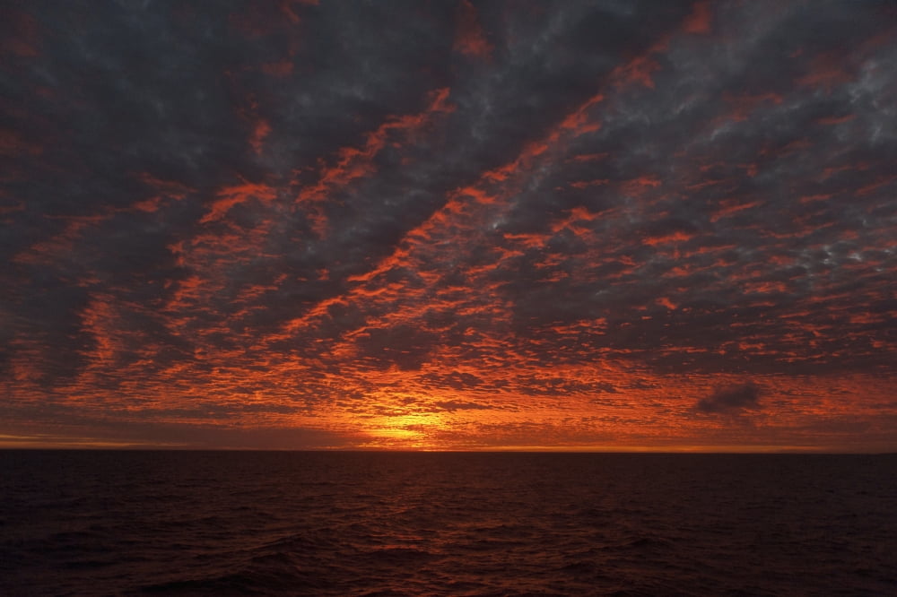 A Sunset Over The Pacific Ocean Galapagos Equador Canvas Art - Keith Levit Design Pics (19 x 12)