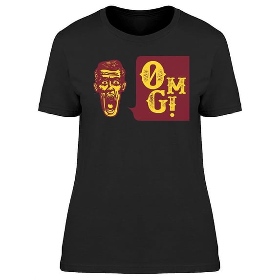 A Surprised Man, Omg! T-Shirt Women -Image by Shutterstock, Female 3X-Large
