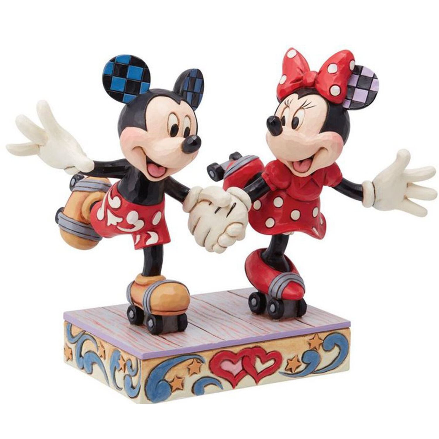 Jim Shore Disney Traditions Mickey and Minnie Mouse Roller Skating A Sweet Skate