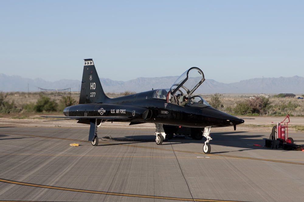 A T-38 pilot prepares to taxi his aircraft for a training mission Canvas Art - HIGH-G ProductionsStocktrek Images (18 x 12)