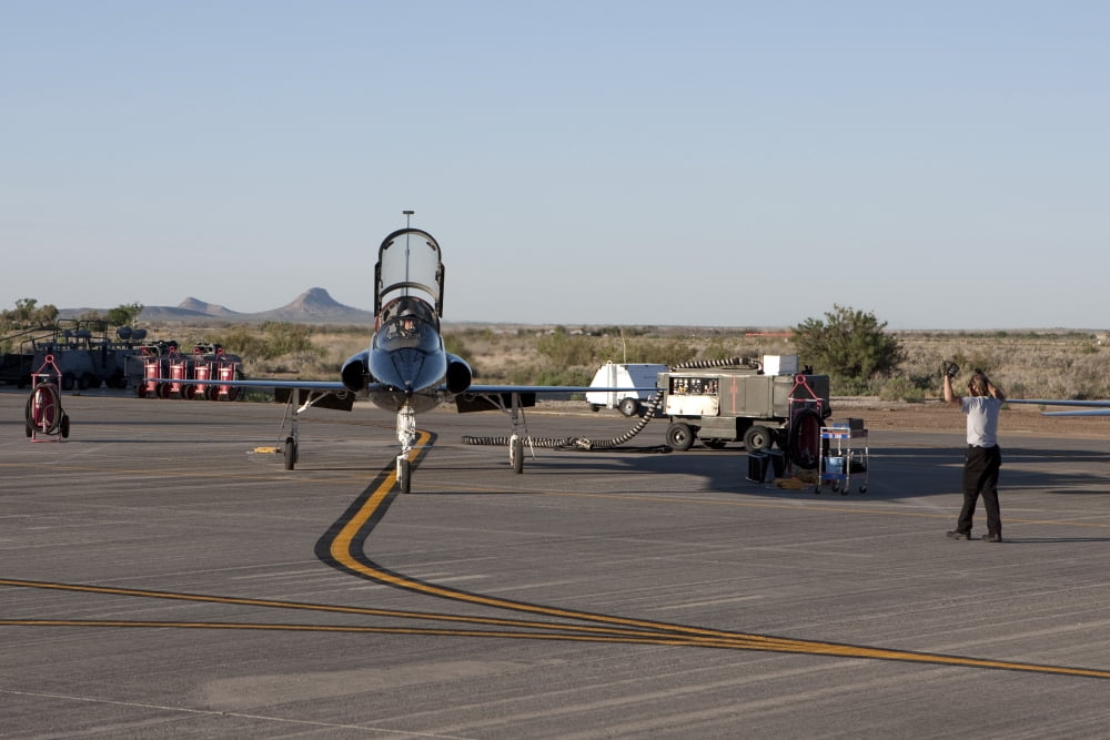 A T-38 pilot prepares to taxi his aircraft for a training mission Canvas Art - HIGH-G ProductionsStocktrek Images (35 x 23)