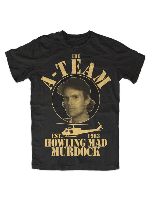 A-TEAM Murdock T-Shirt Fun TV Serie Film Mr.T. Hannibal Face Militär BW Pilot