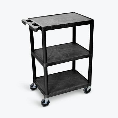 A-TO-Z SUPPLY HE34-B Utility Cart - 3 Shelves Structural Foam Plastic