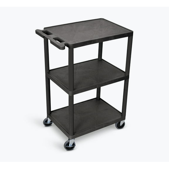 A-TO-Z SUPPLY HE42-B Utility Cart - 3 Shelves Structural Foam Plastic