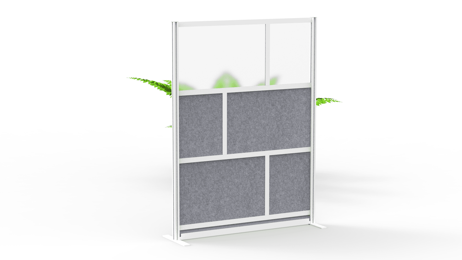 A-TO-Z SUPPLY MW-5370-FCG Modular Room Divider Wall System - 53" x 70" Starter Wall