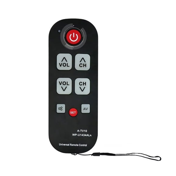 A-TV10 TV Remote with Big Buttons for Seniors Universal Controller Simple Waterproof Remote Control for All TV Models