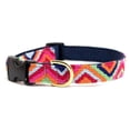 thumbnail image 1 of A Tail We Could Wag Handmade Cotton Weave Dog Collar - Retro (Extra Large (1" Width): 23-30"), 1 of 1