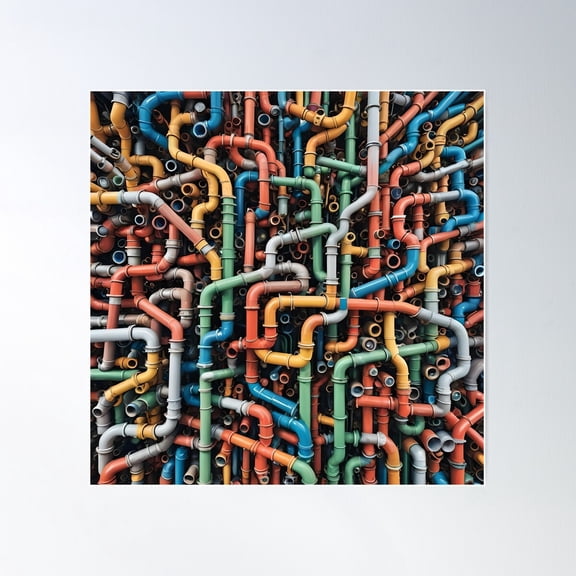 A Tangled Mess Poster Wall Art, Modern Wall Decor For Living Room Bedroom, 24x24 UNFRAMED